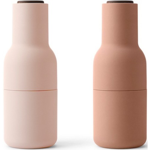 nuances de nude / couvercle noyer - lot de 2 moulins Bottle Grinders - Audo Copenhagen