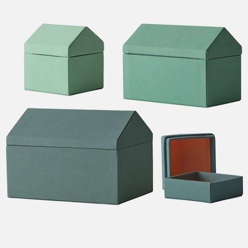 green - 4 x Traditional Houses boxes - Audo Copenhagen