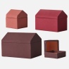 red - 4 x Traditional Houses boxes - Audo Copenhagen