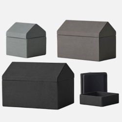 grey - 4 x Traditional Houses boxes* - Audo Copenhagen