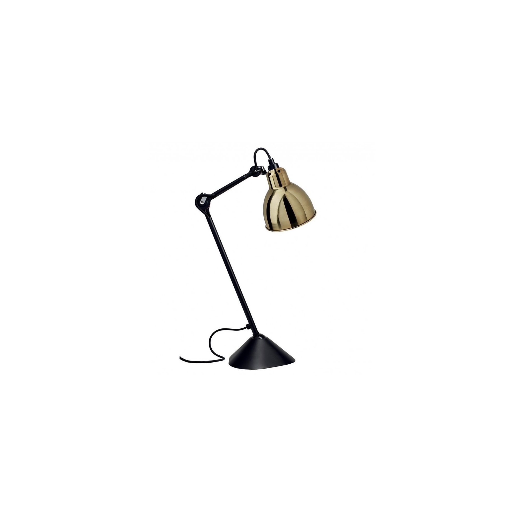 black / round brass - Gras 205 - table lamp - DCW éditions