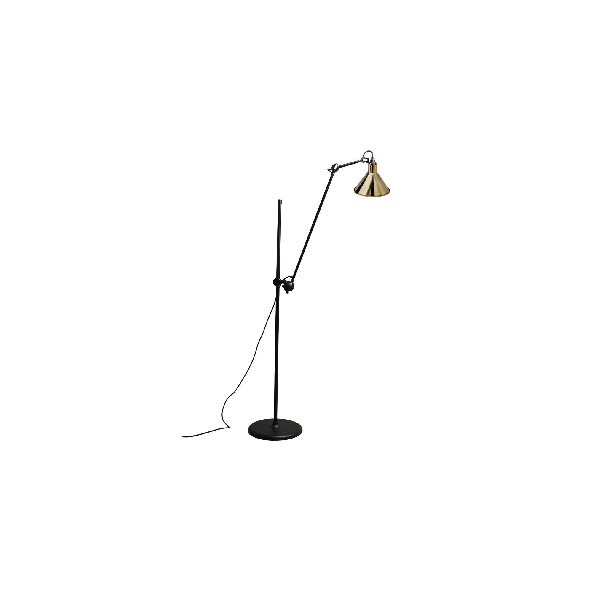 black / conic brass - Gras 215 - floor lamp - DCW éditions