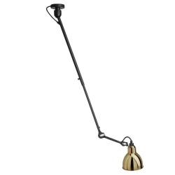 black / round brass - Gras 302 - ceiling lamp - DCW éditions