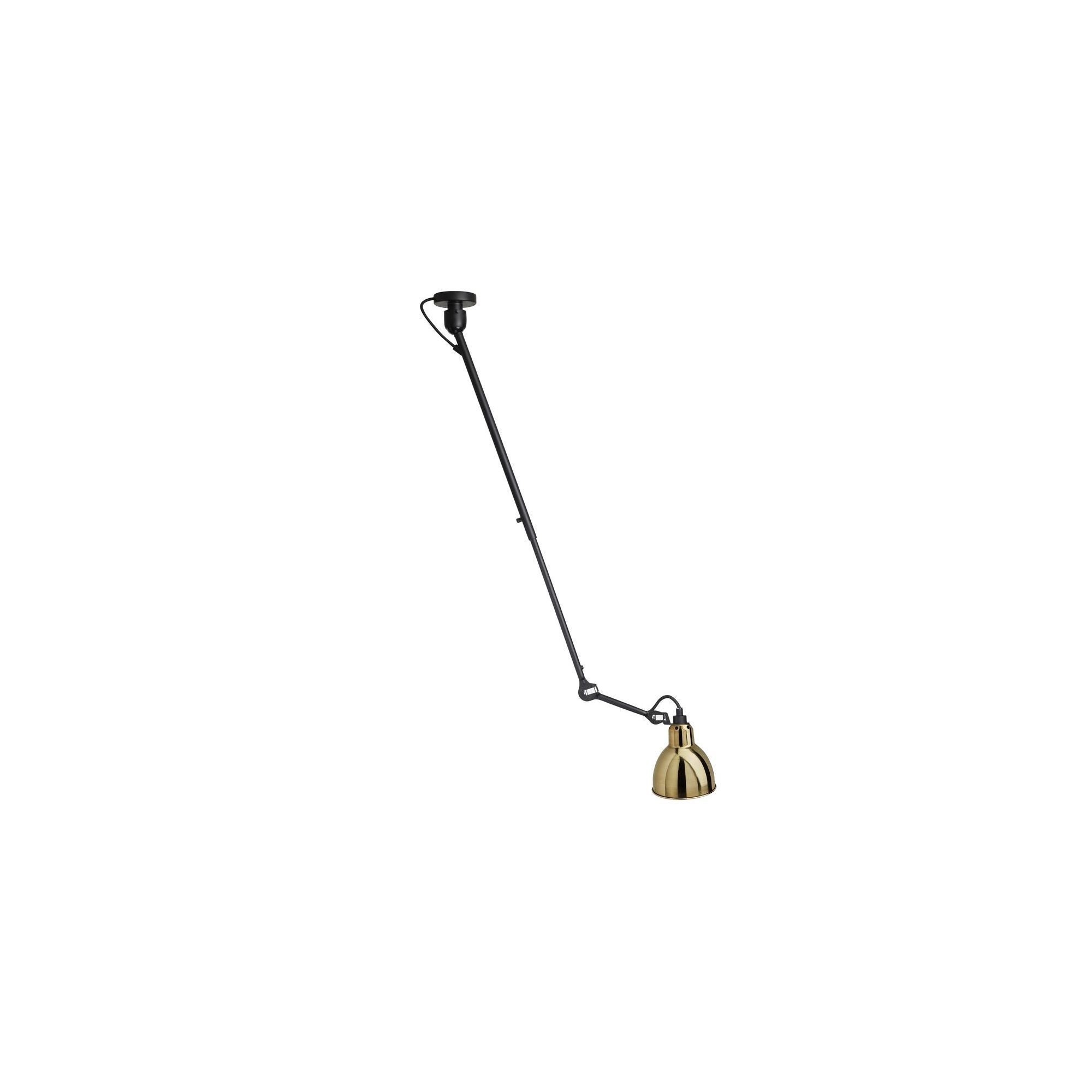 black / round brass - Gras 302 - ceiling lamp - DCW éditions