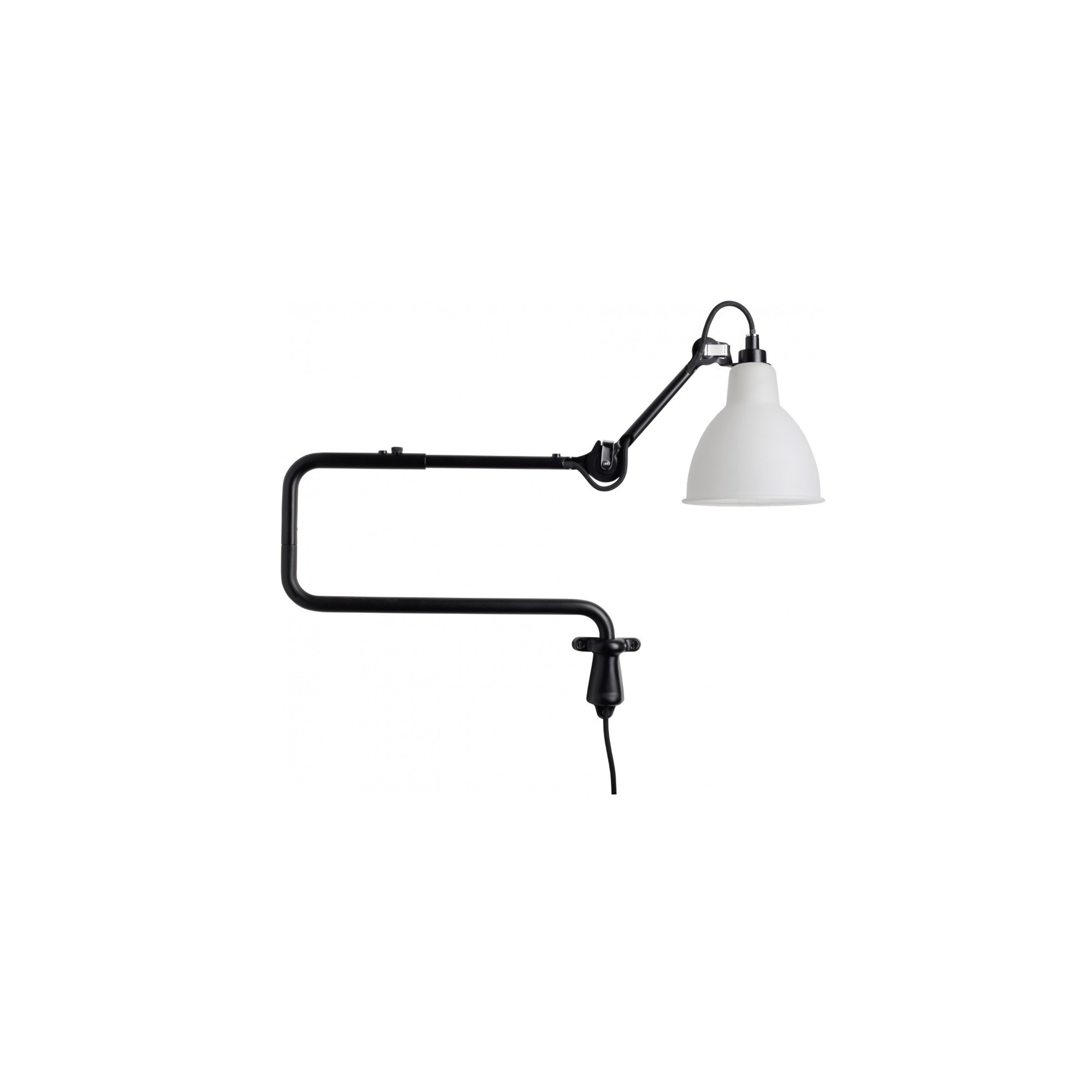 black / round polycarbonate - Gras 303 - wall lamp - DCW éditions