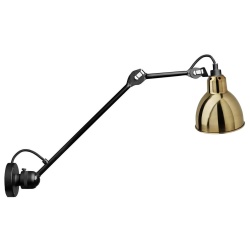 black / round brass - Gras 304 L 40 - wall lamp - DCW éditions