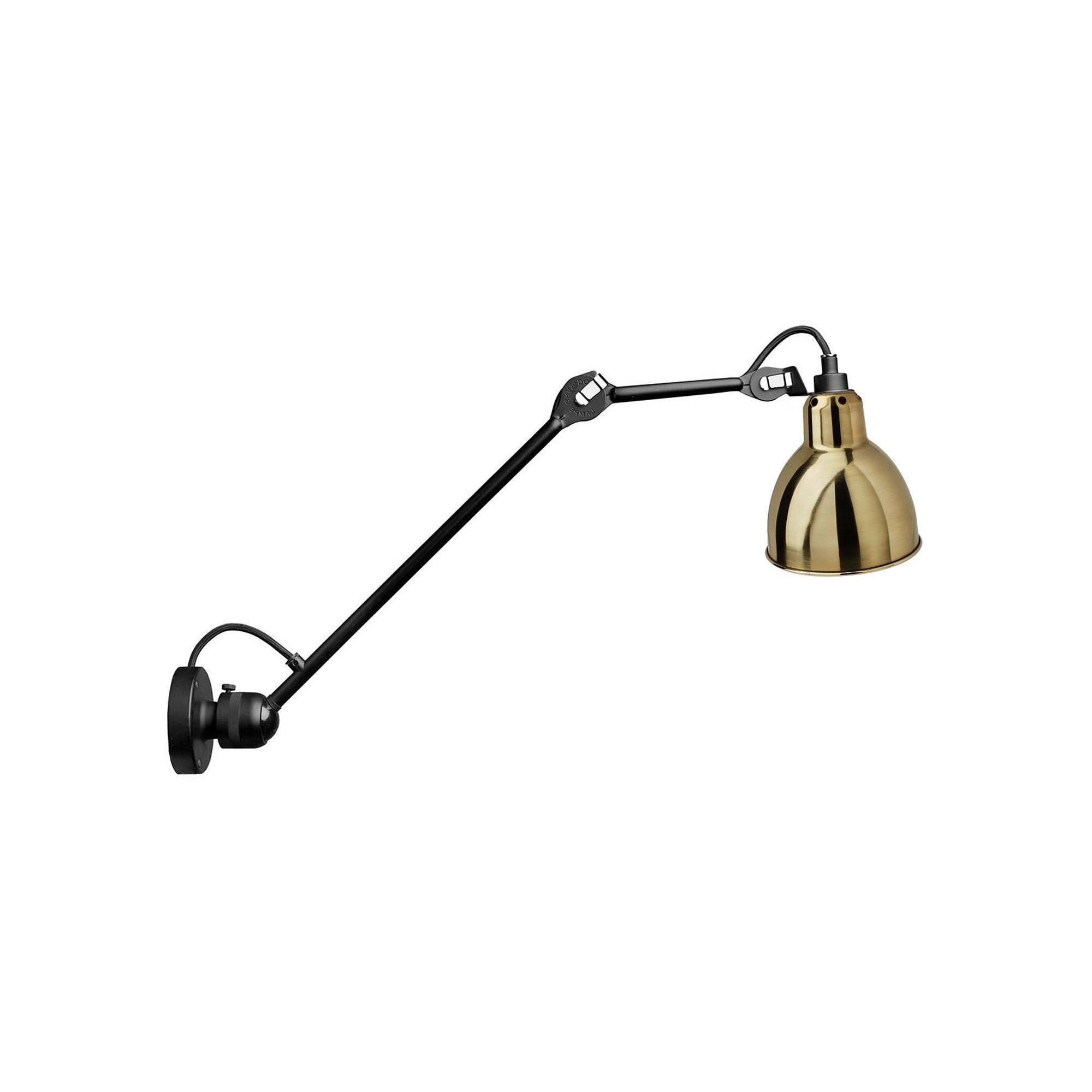 black / round brass - Gras 304 L 40 - wall lamp - DCW éditions