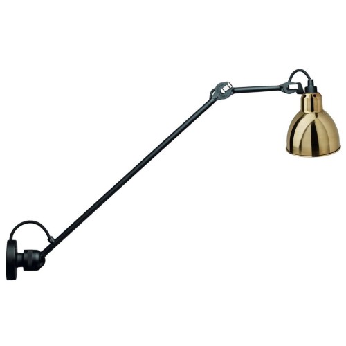 black / round brass - Gras 304 L 60 - wall lamp - DCW éditions