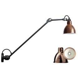 black / round raw copper, white inside - Gras 304 L 60 - wall lamp - DCW éditions