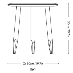 Ø50cm - table Hoof SW1 - &Tradition