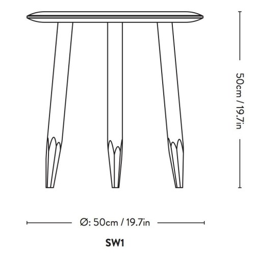 Ø50cm -  SW1 Hoof table - &Tradition