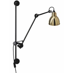 black / round brass - Gras 210 - wall lamp - DCW éditions