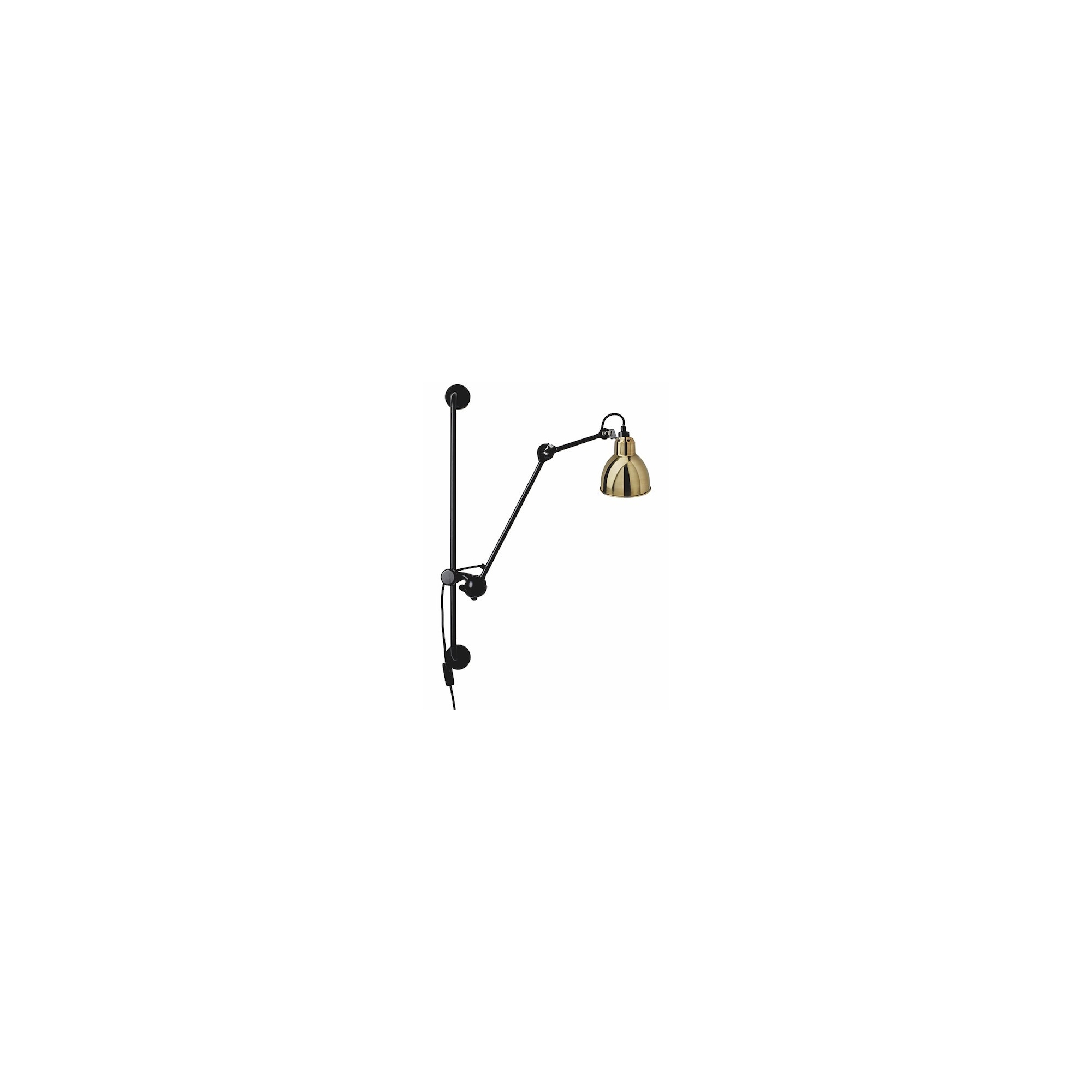 black / round brass - Gras 210 - wall lamp - DCW éditions