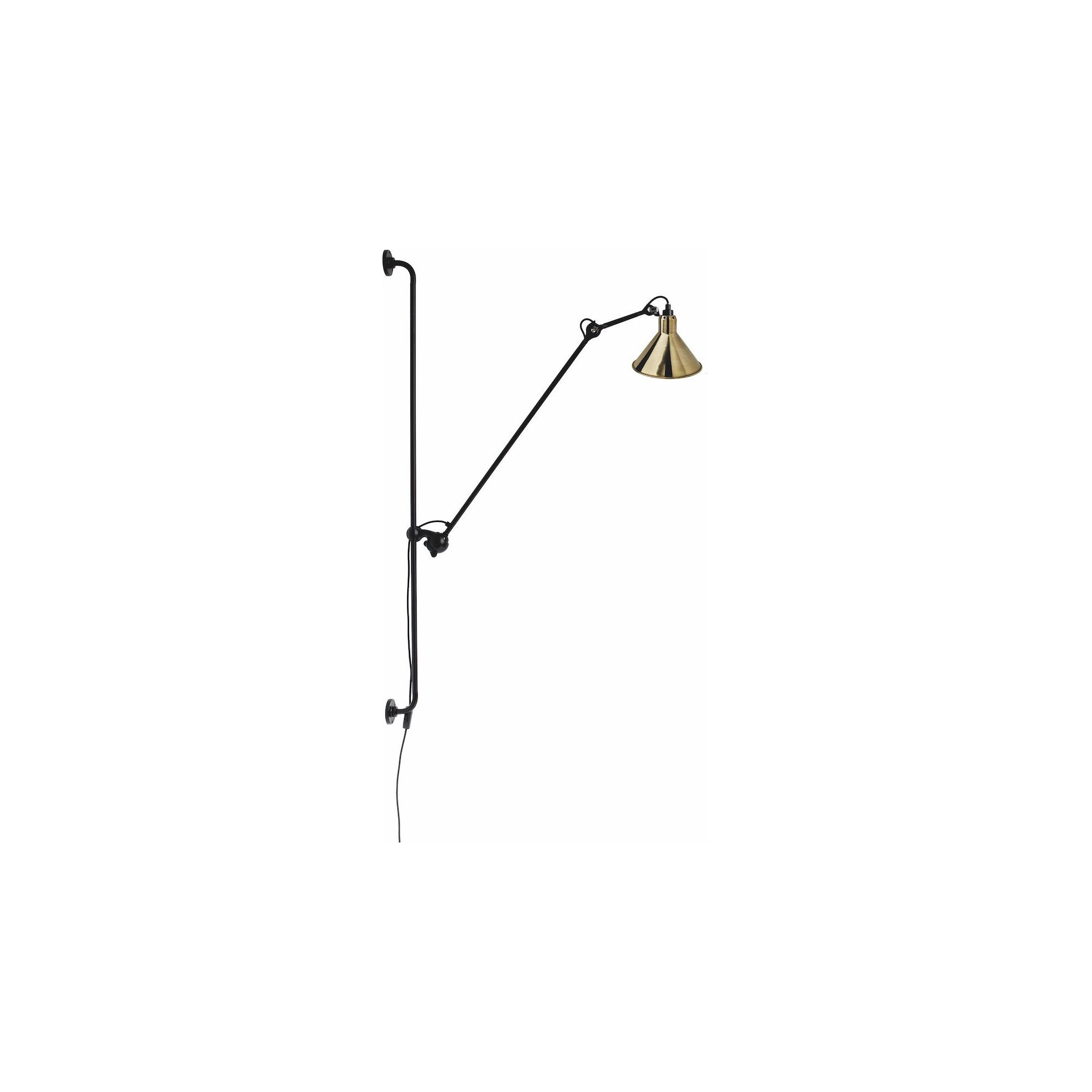 black / conic brass - Gras 214 - wall lamp - DCW éditions