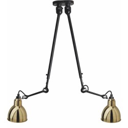 noir / rond laiton - Gras 302 double - suspension - DCW éditions