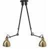 black / round brass - Gras 302 double - ceiling lamp - DCW éditions