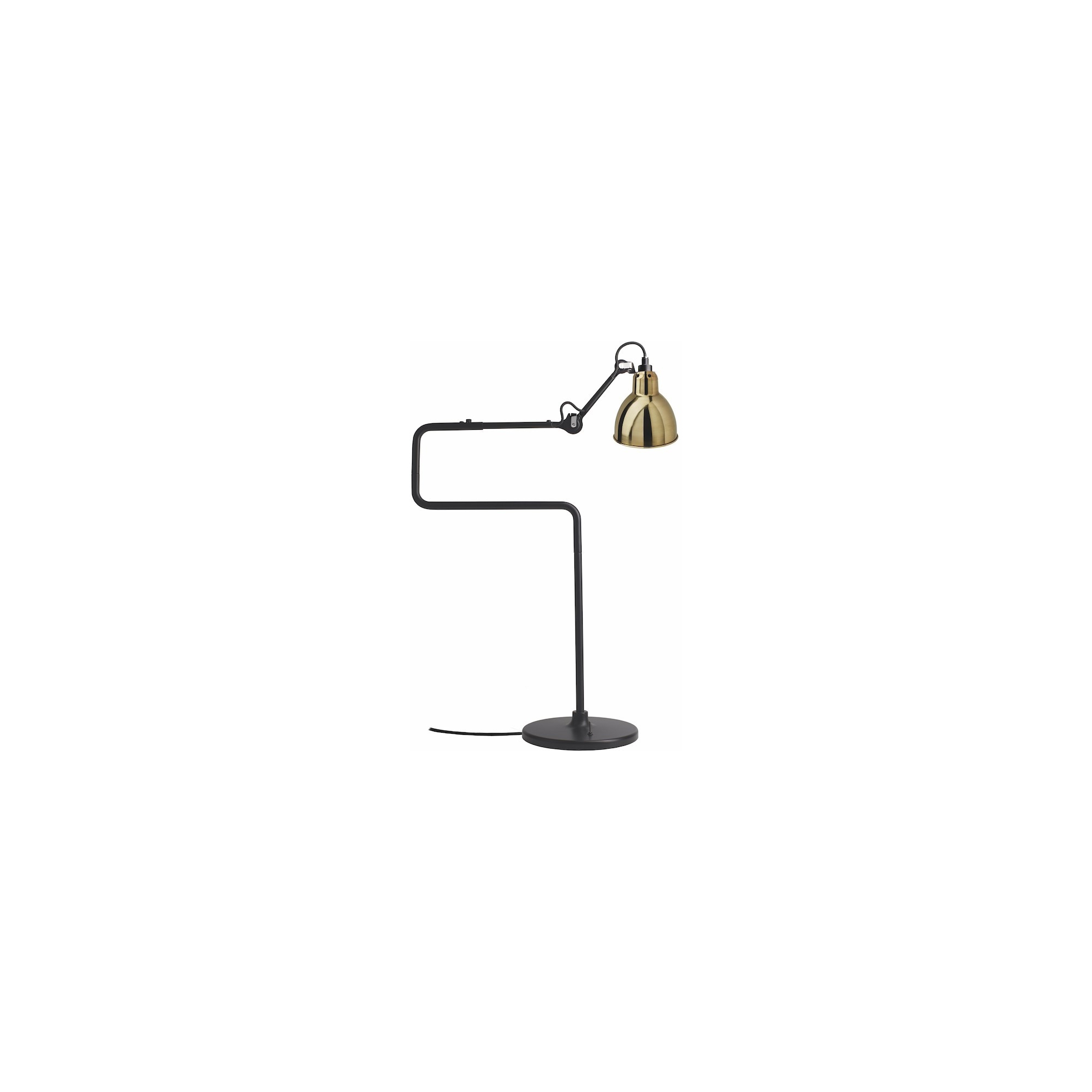 black / brass round - Gras 317 - table lamp - DCW éditions