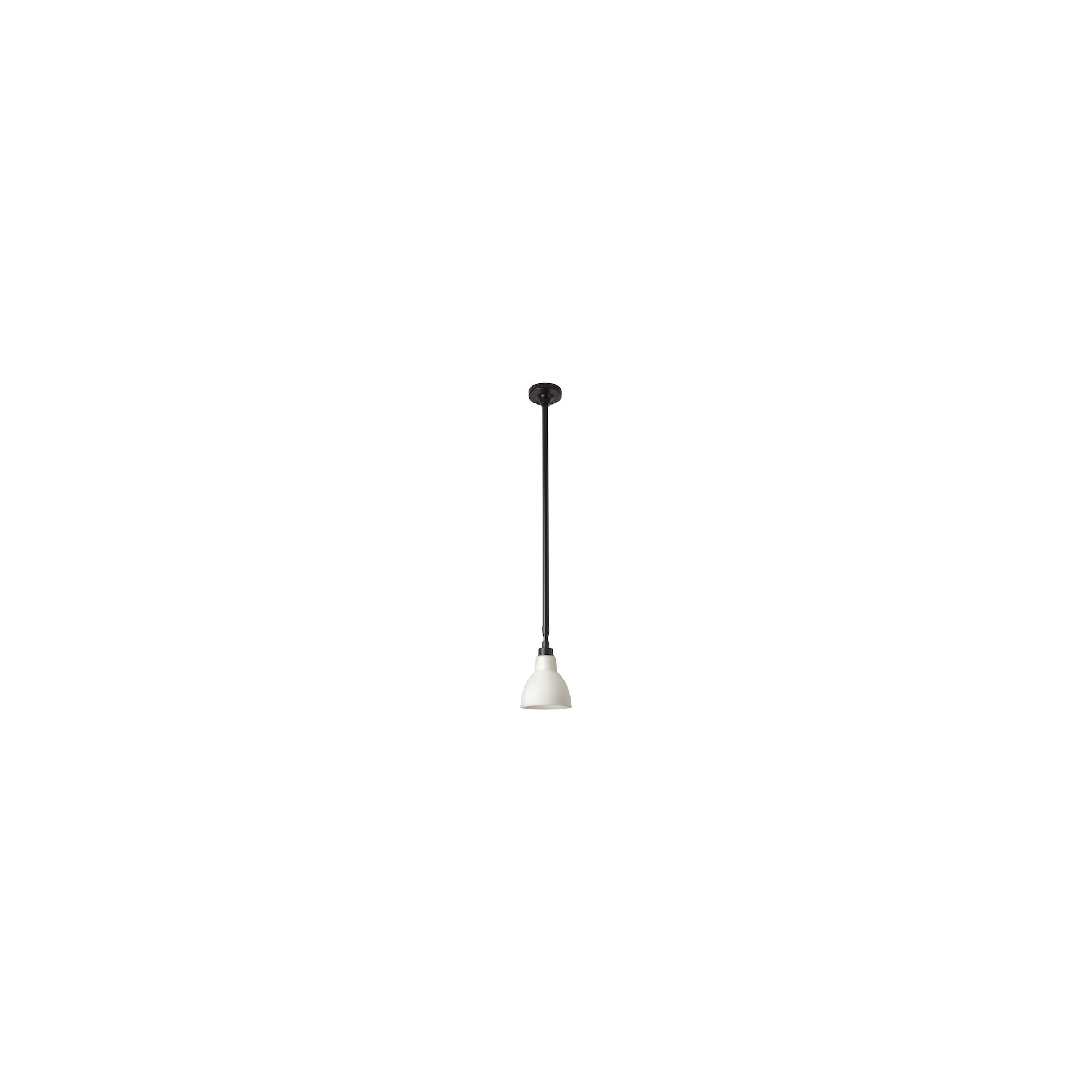 black / round polycarbonate - Gras 300 - ceiling lamp - DCW éditions