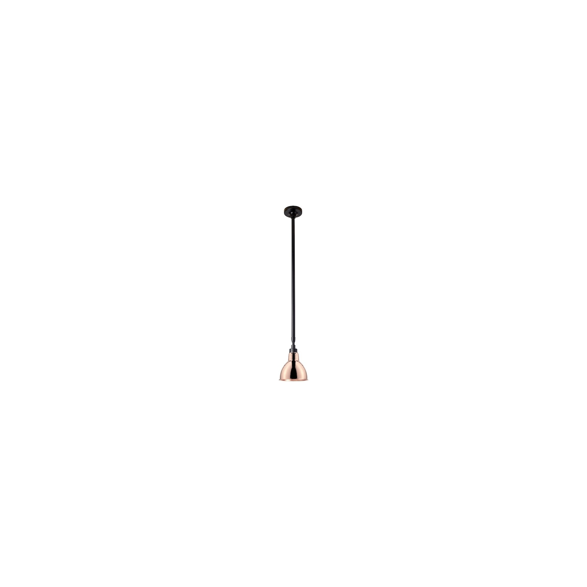 black / round copper - Gras 300 - ceiling lamp - DCW éditions