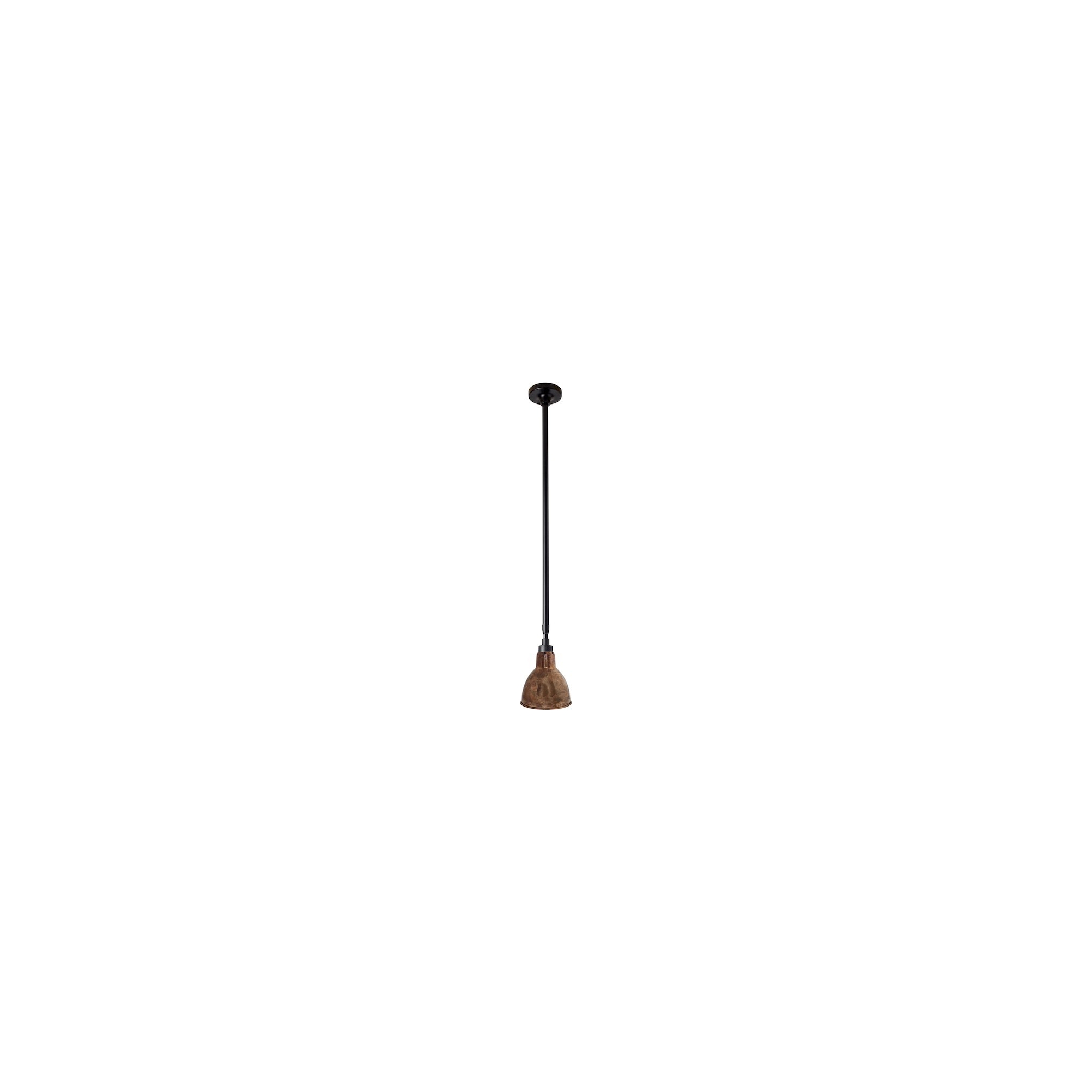 black / round raw copper - Gras 300 - ceiling lamp - DCW éditions