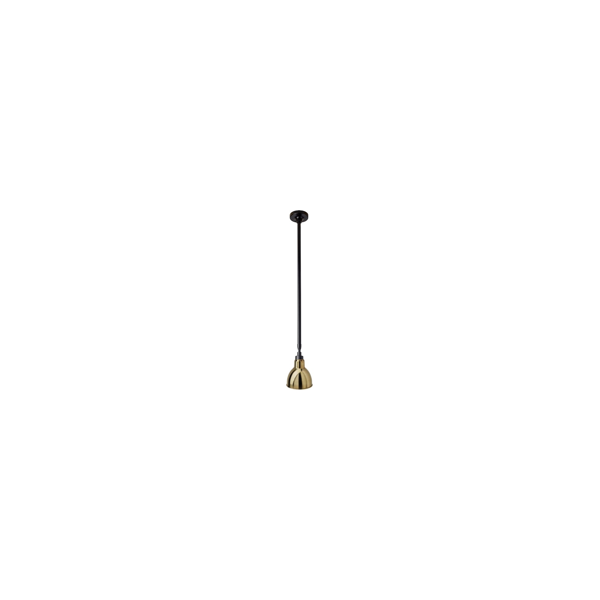 black / round brass - Gras 300 - ceiling lamp - DCW éditions