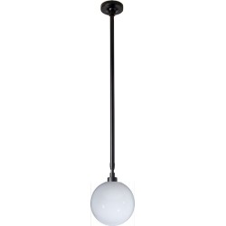 black / glassball Ø250mm - Gras 300 - ceiling lamp - DCW éditions