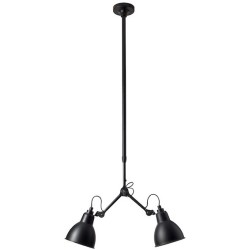 black / round black - Gras 305 - ceiling lamp - DCW éditions