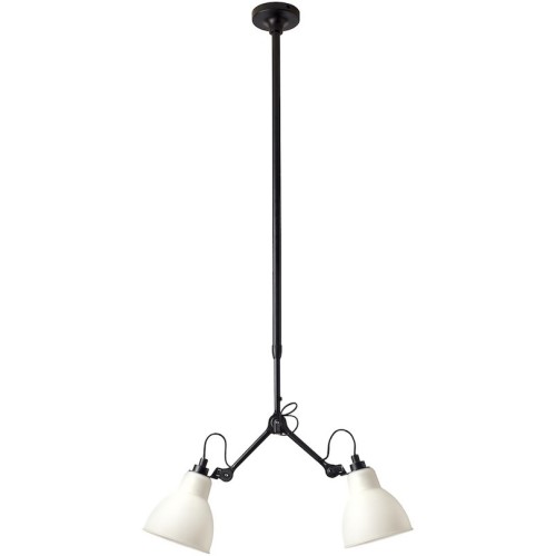 black / round polycarbonate - Gras 305 - ceiling lamp - DCW éditions