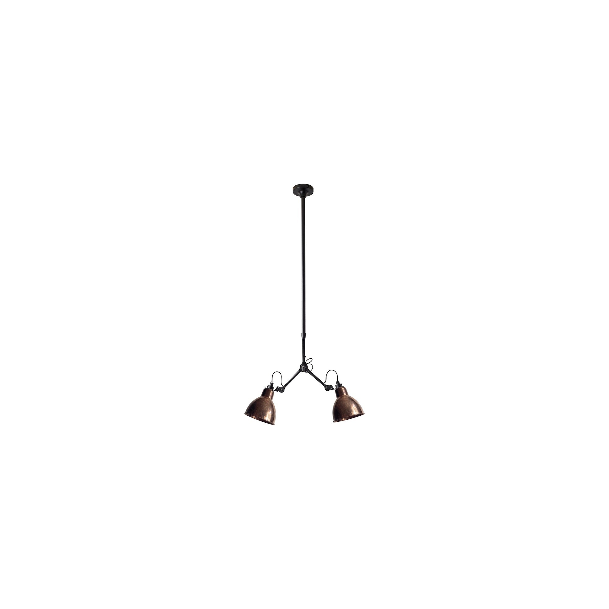 black / round raw copper - Gras 305 - ceiling lamp - DCW éditions