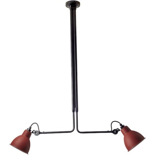 black / round red - Gras 314 - ceiling lamp (BL-RED) - DCW éditions