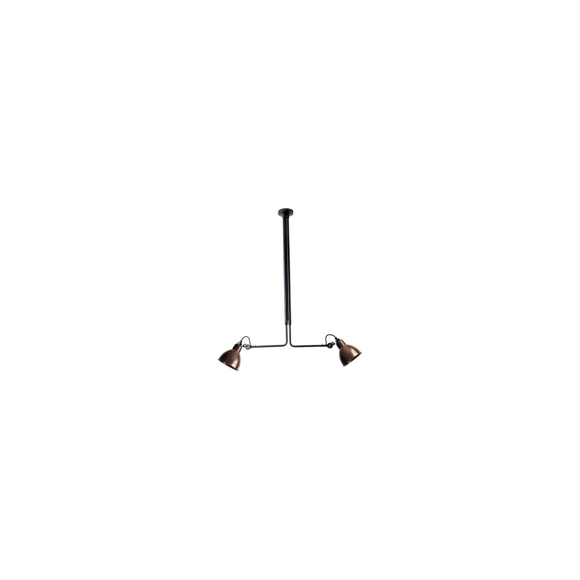 black / round raw copper - Gras 314 - ceiling lamp (BL-COP-RAW) - DCW éditions