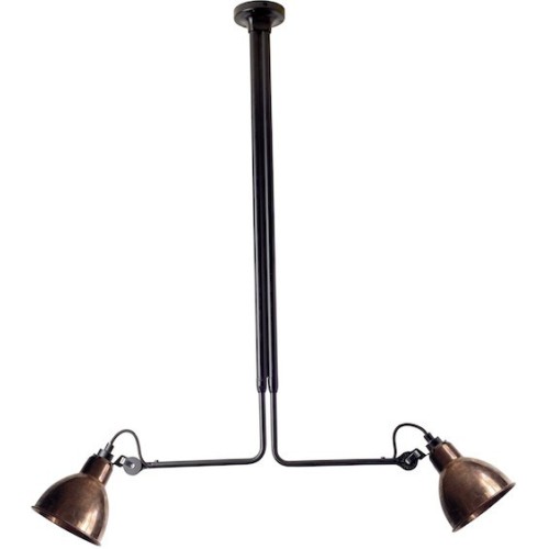 black / round raw copper - Gras 314 - ceiling lamp (BL-COP-RAW) - DCW éditions