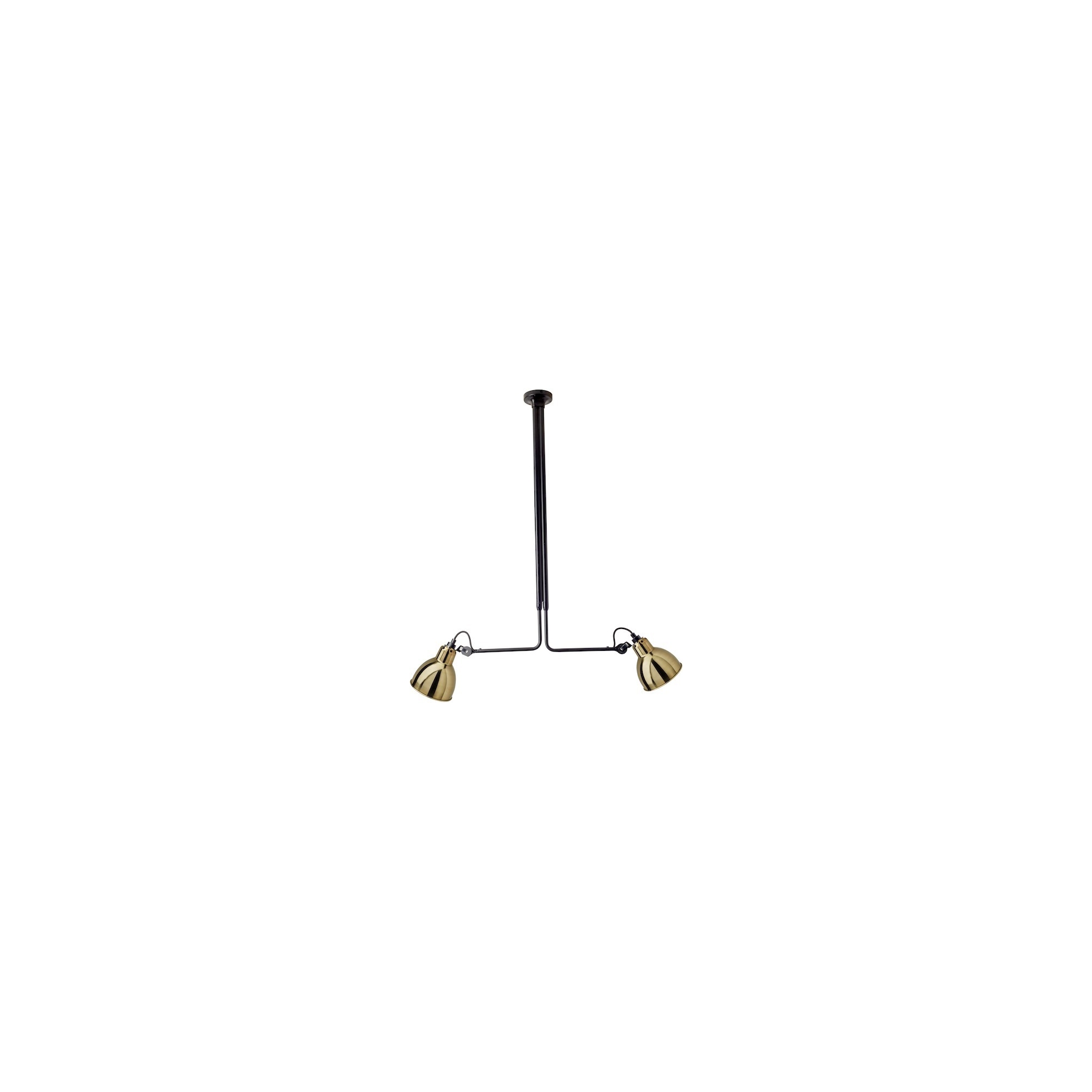 black / round brass - Gras 314 - ceiling lamp (BL-BRASS) - DCW éditions