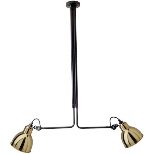 black / round brass - Gras 314 - ceiling lamp (BL-BRASS) - DCW éditions