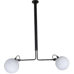 black / glass ball Ø250mm - Gras 314 - ceiling lamp - DCW éditions