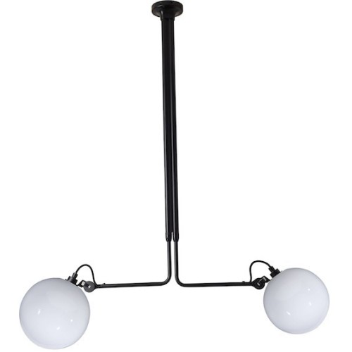 black / glass ball Ø250mm - Gras 314 - ceiling lamp - DCW éditions