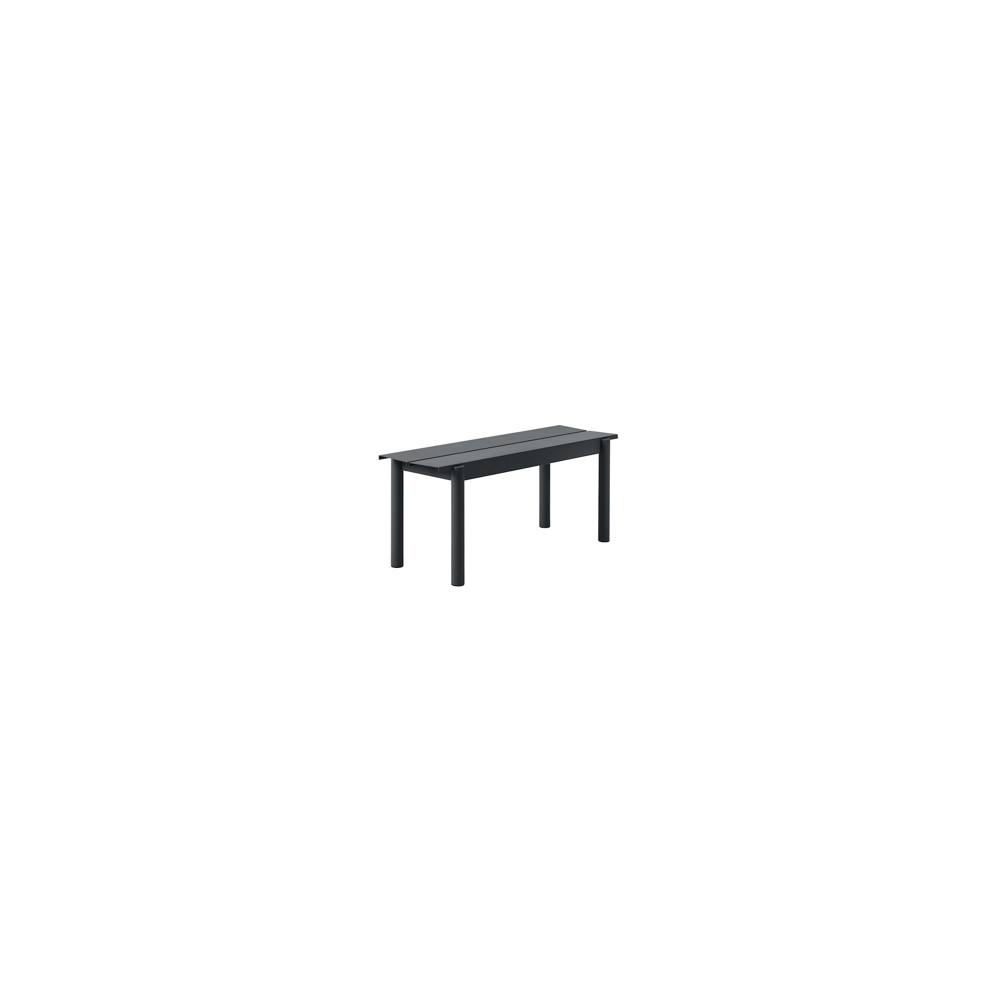 banc 110 noir - Linear Steel - Muuto