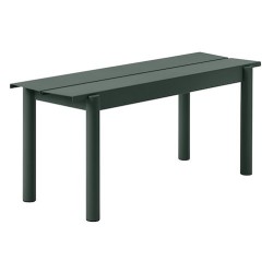 banc 110 vert foncé - Linear Steel - Muuto