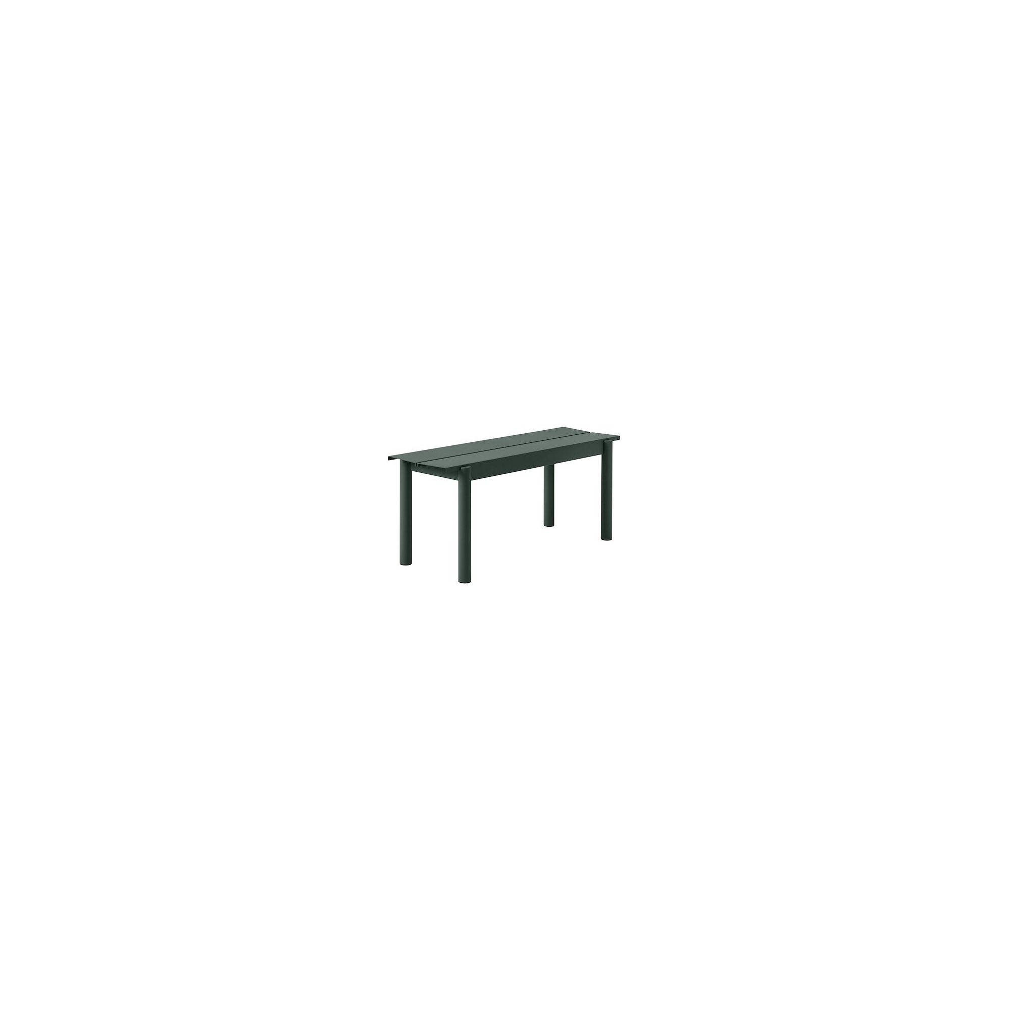 banc 110 vert foncé - Linear Steel - Muuto