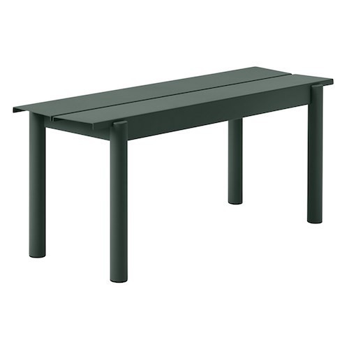 bench 110 dark green - Linear Steel - Muuto