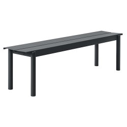 banc 170 noire - Linear Steel - Muuto