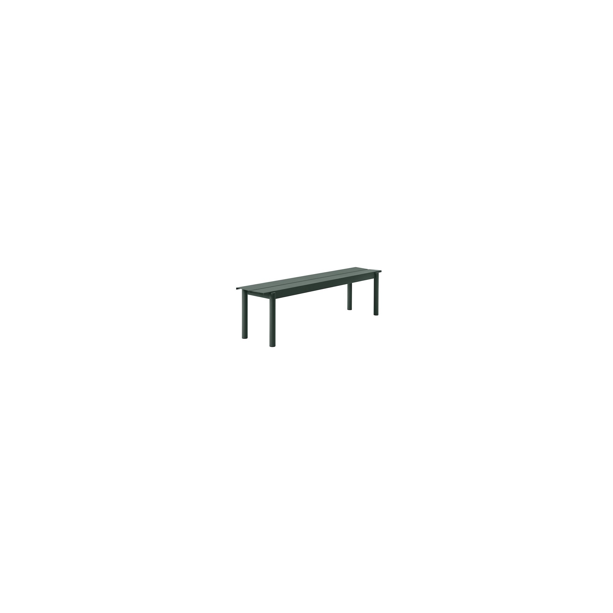 banc 170 vert foncé - Linear Steel - Muuto