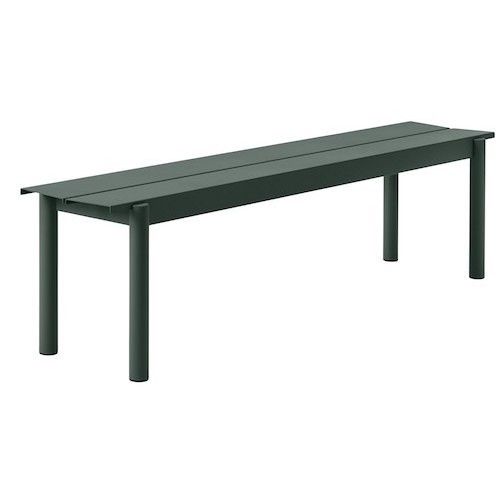 banc 170 vert foncé - Linear Steel - Muuto