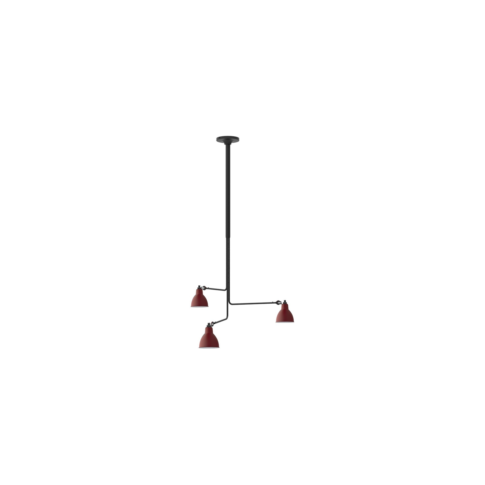 black / round red - Gras 315 - ceiling lamp (BL-RED) - DCW éditions