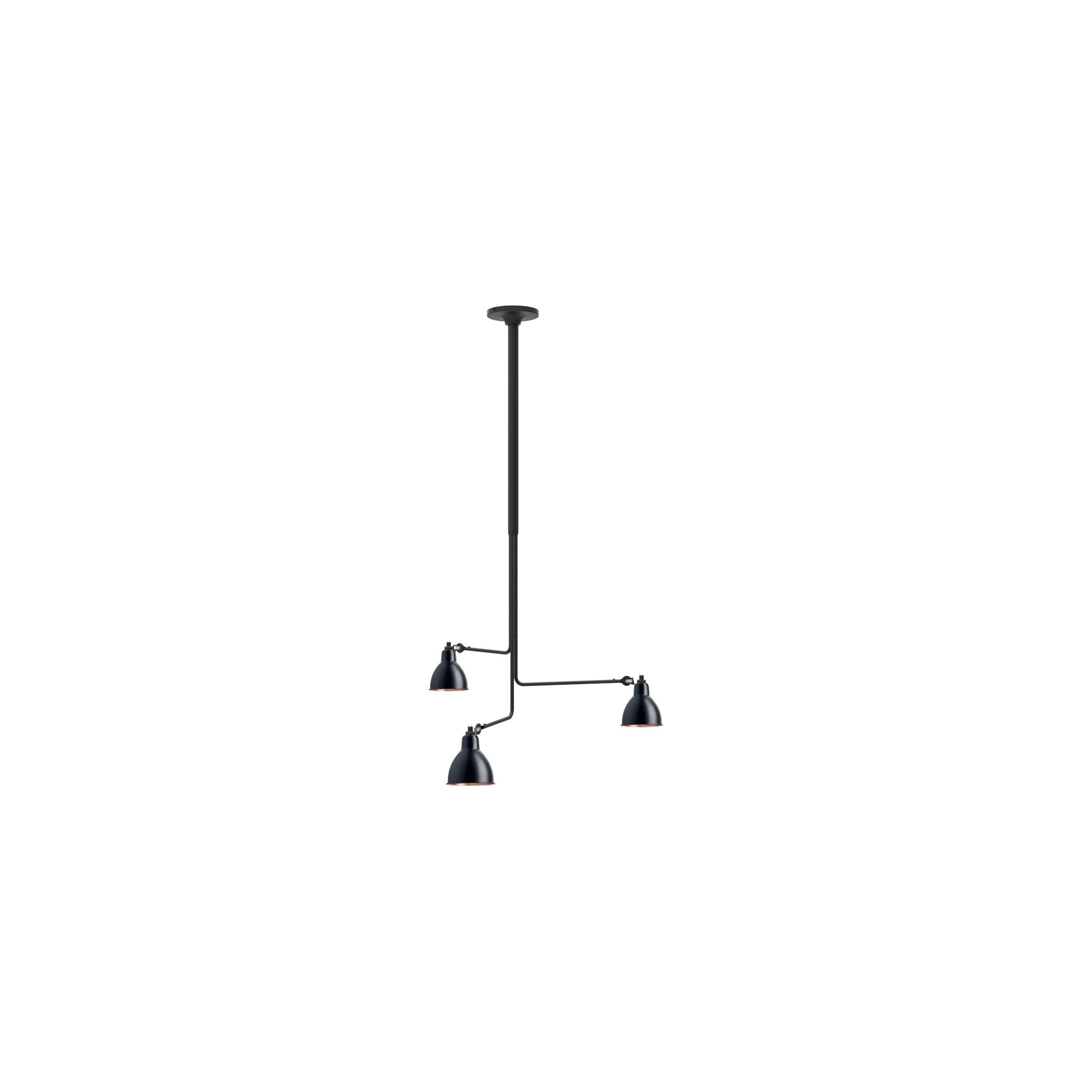 black / round black-copper - Gras 315 - ceiling lamp (BL-BL-COP) - DCW éditions