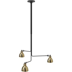 black / round brass - Gras 315 - ceiling lamp (BL-BRASS) - DCW éditions