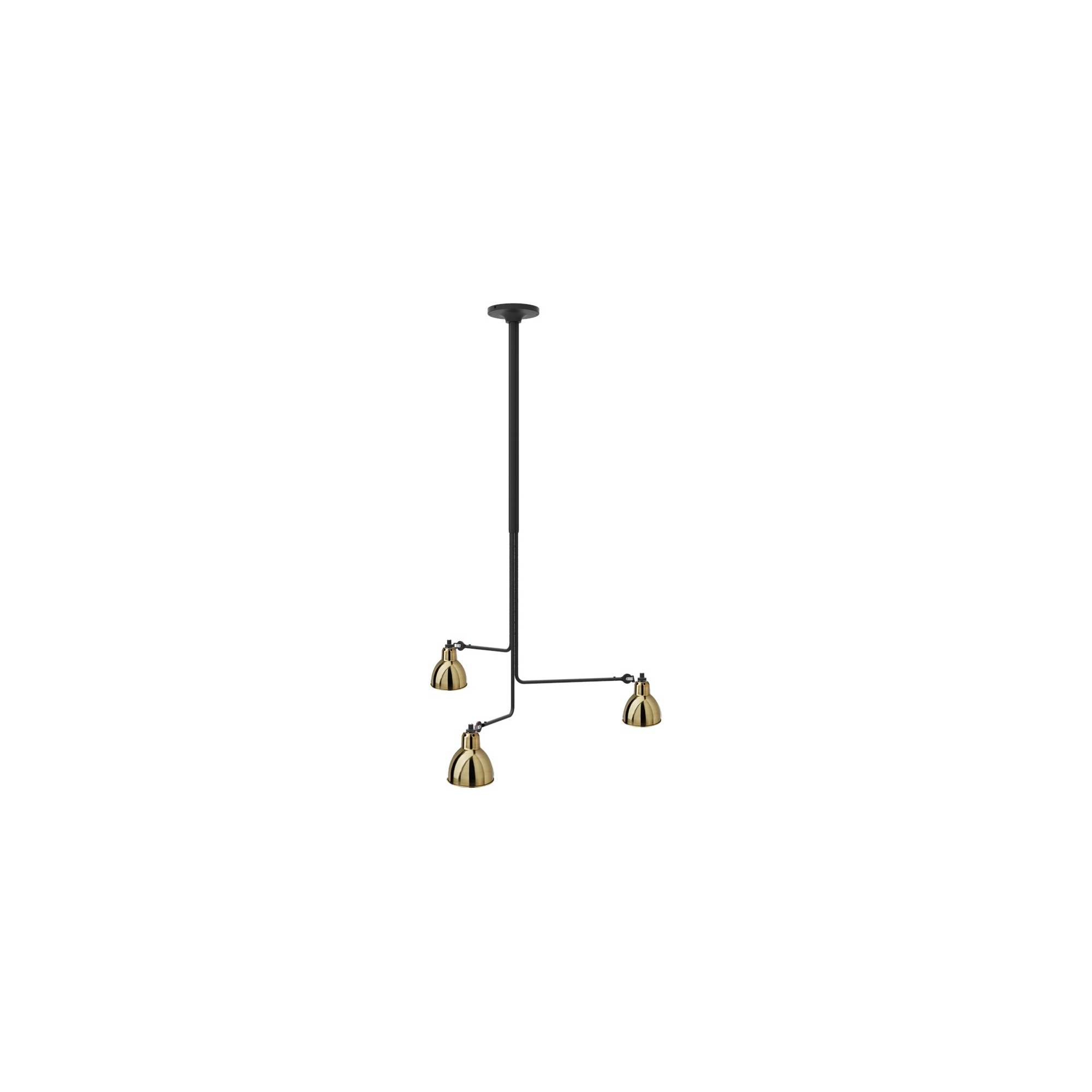 black / round brass - Gras 315 - ceiling lamp (BL-BRASS) - DCW éditions