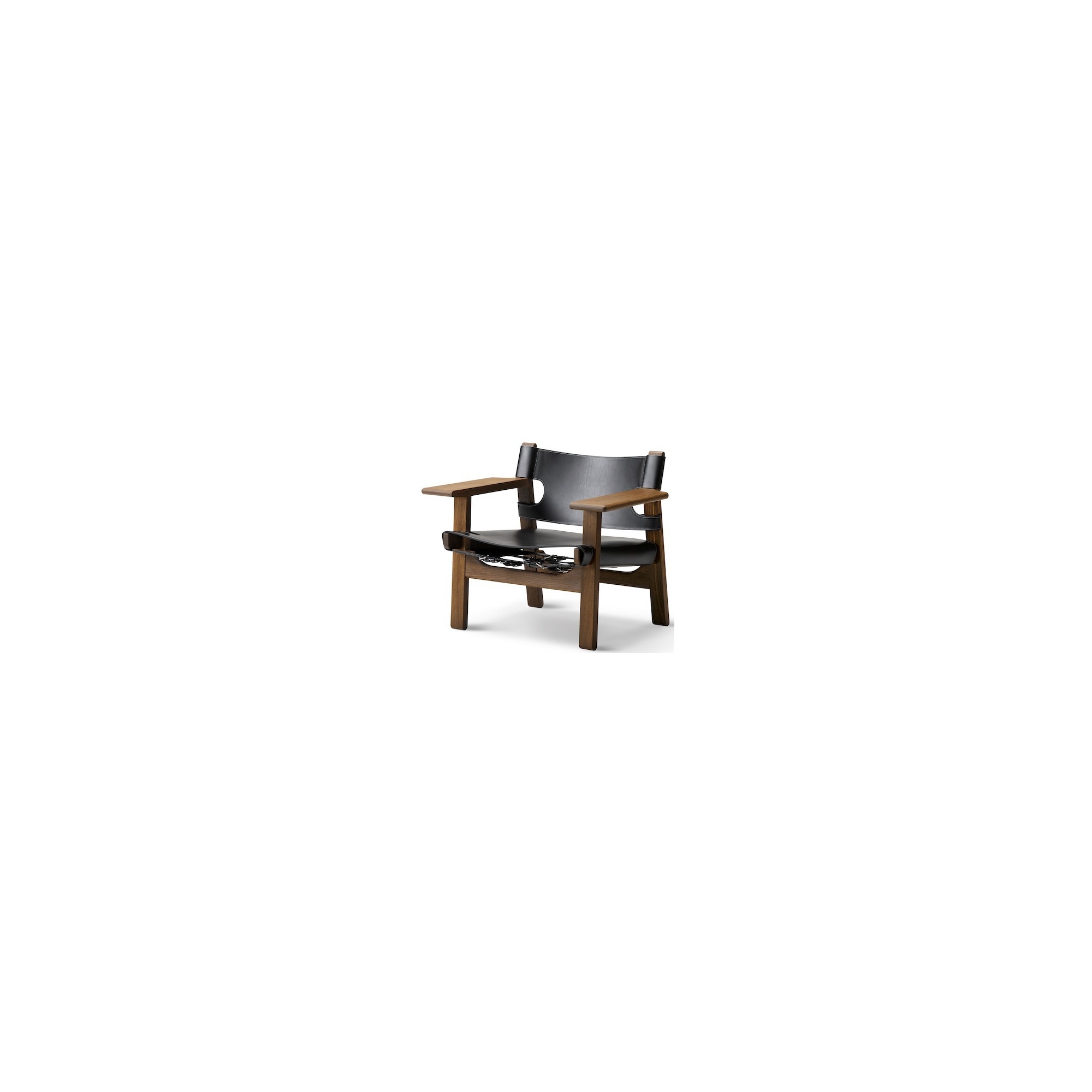 black leather + smoked oak - Spanish chair - Fredericia