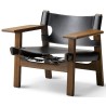 black leather + smoked oak - Spanish chair - Fredericia