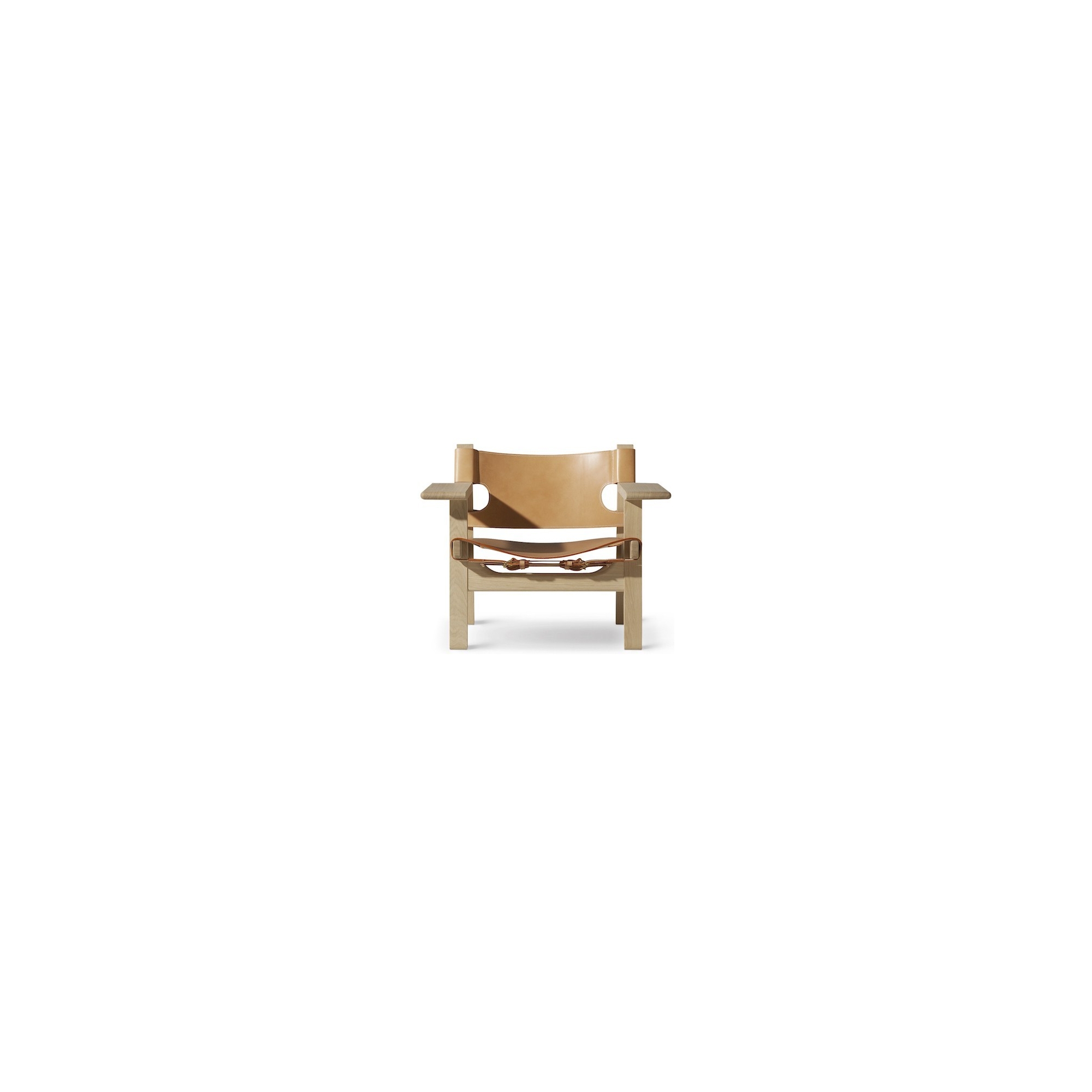 natural leather + soaped oak - Spanish chair - Fredericia